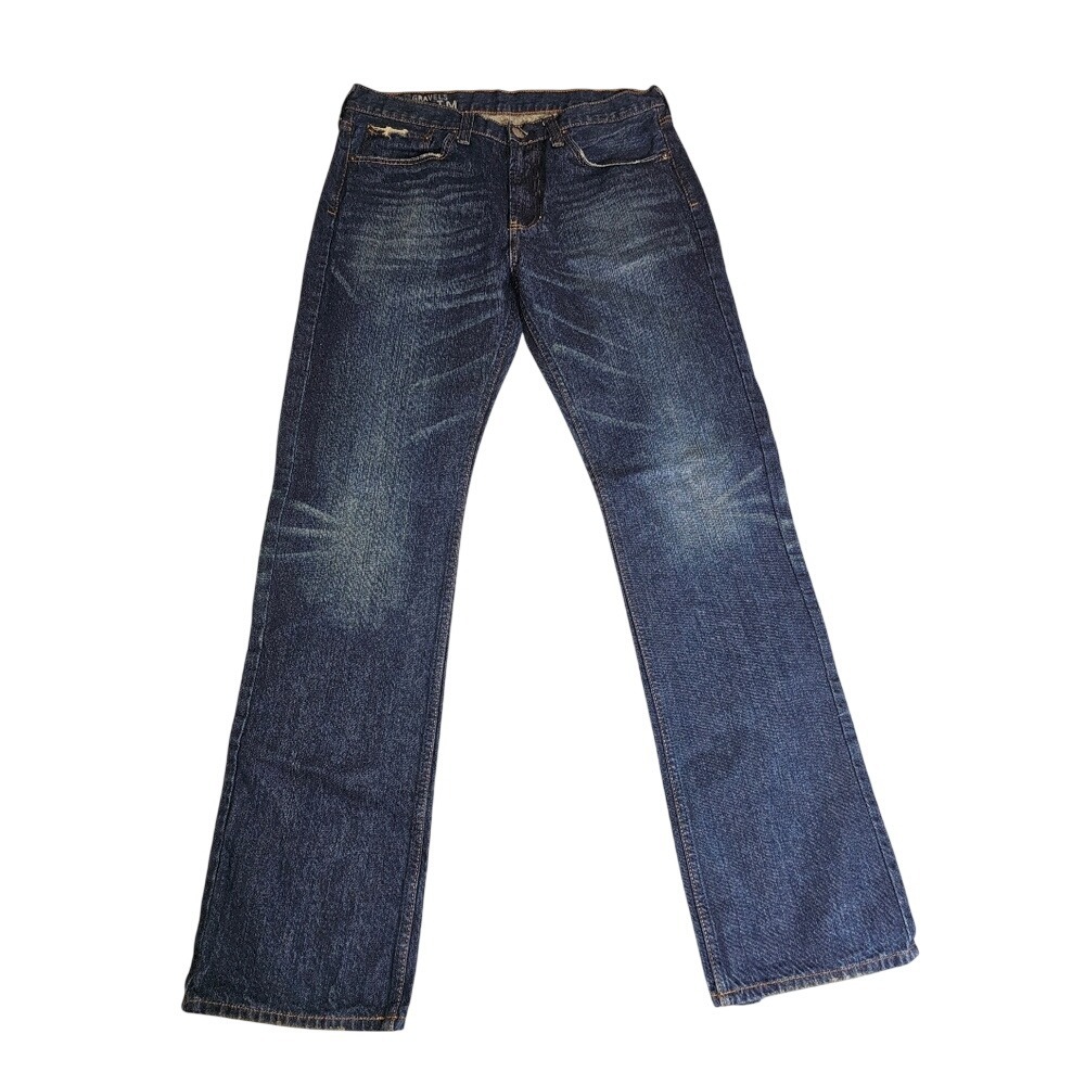 Men's Bullhead Gravel Slim Medium Wash Straight Leg Jeans 34x34 100% Cotton